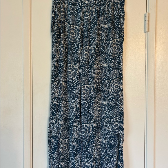 Anthropologie Maeve Anika Wide Leg High Rise Blue & White Floral Pant Size S - Picture 3 of 7
